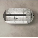 Bondi Black Oak Shaving Cabinet 1800